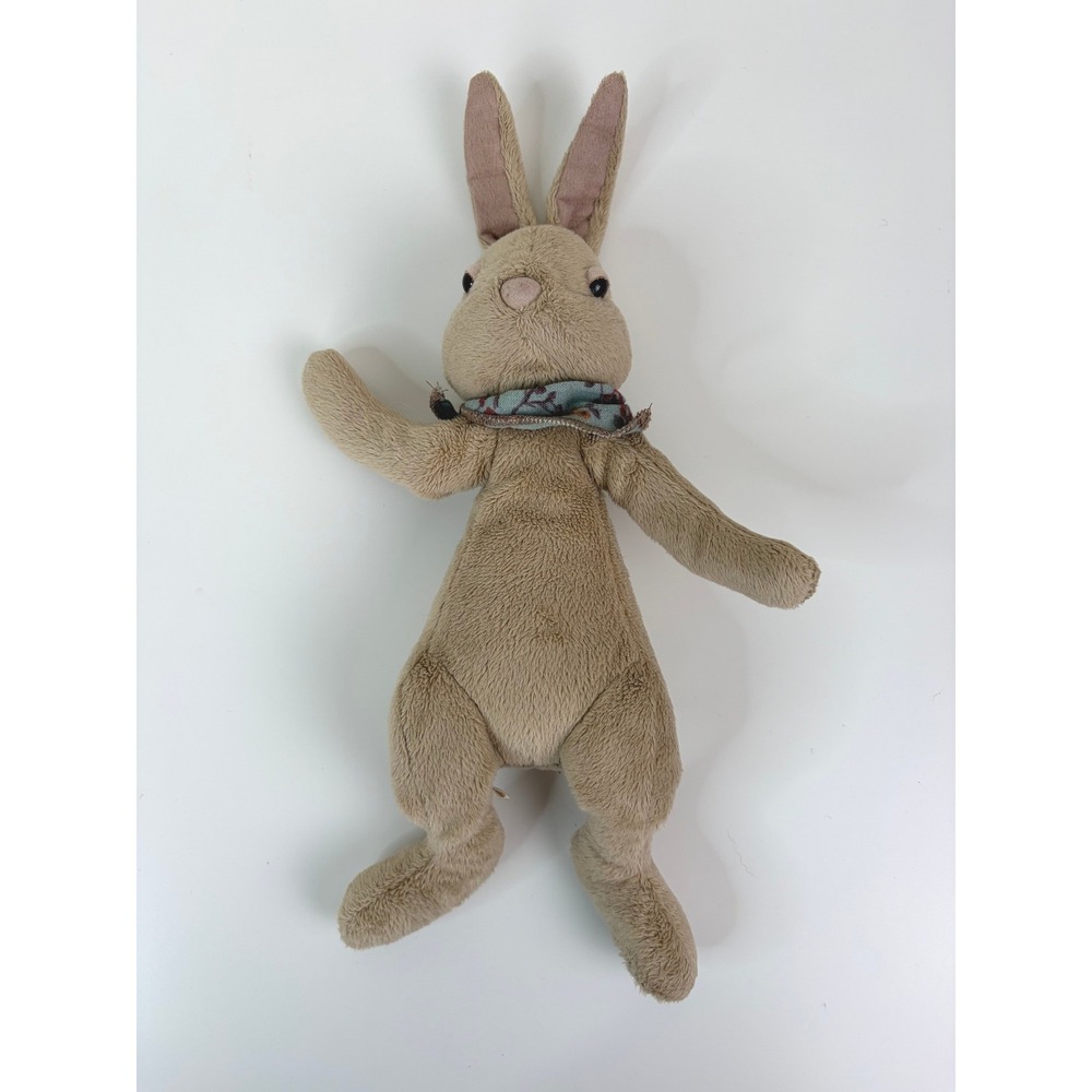 Maileg Mellow Bunny Rabbit Beige Plush Patterned Scarf Retired Rare